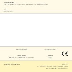 Cable De Cuerda De Yute Tejida Y Enfundada 2 X 0,75Mm 25M Euro/M