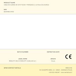 Cable De Cuerda De Yute Tejida Y Trenzada 2 X 0,75Mm 25M Euro/M