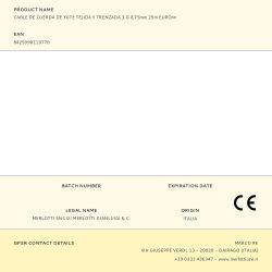 Cable De Cuerda De Yute Tejida Y Trenzada 3 G 0,75Mm 25M Euro/M