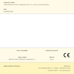 Cable Paralelo Textil Trenzado H05V-K 2 X 1,00 Mm² Blanco Euro/M