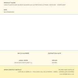 Cable Plastificado Portavisillo Blanco 0,4 Cm X 3 M