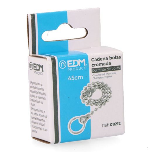 Cadena De Bolas Cromada Para Lavabo 45Cm