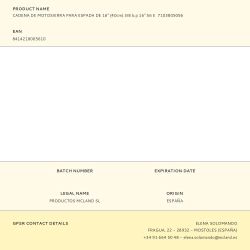 Cadena De Motosierra Para Espada De 16 Pulg / 40 Cm, 56 Eslabones, 3/8 Pulg B.P., Espesor 0,050 Pulg / 1,3 Mm