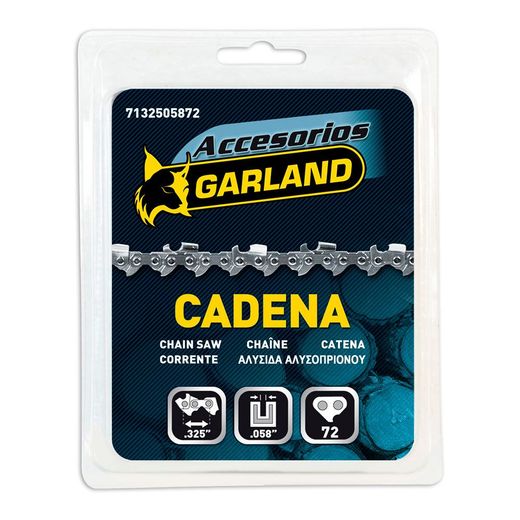 Cadena De Motosierra Para Espada De 18 Pulg / 45 Cm, 72 Eslabones, 325 Pulg, Espesor 0,058 Pulg
