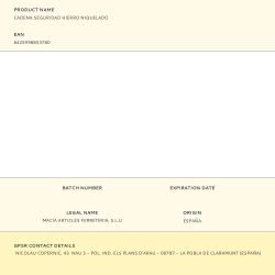 Cadena Seguridad Hierro Niquelado