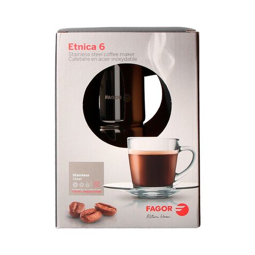 Cafetera Etnica De Acero Inoxidable 18 / 10, 10 Tazas