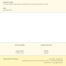 Cafetera Expres New Vitro De Aluminio No Apta Para Inducción, 12 Tazas