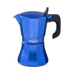 Cafetera Petra Azul De Aluminio De 6 Tazas