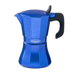 Cafetera Petra Azul De Aluminio De 9 Tazas