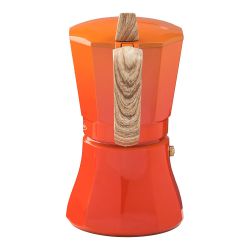 Cafetera Petra Naranja De Aluminio De 9 Tazas