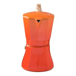 Cafetera Petra Naranja De Aluminio De 9 Tazas