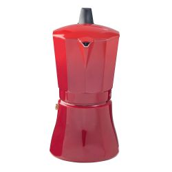 Cafetera Petra Roja De Aluminio De 6 Tazas