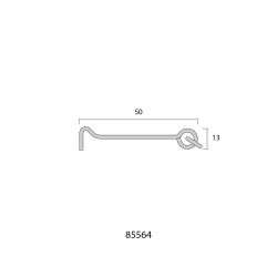 Caja 50 Unidades Aldabilla Doble Hembrilla 50 Mm  Hierro Zincado