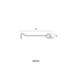 Caja 50 Unidades Aldabilla Doble Hembrilla 75 Mm. Hierro Zincado