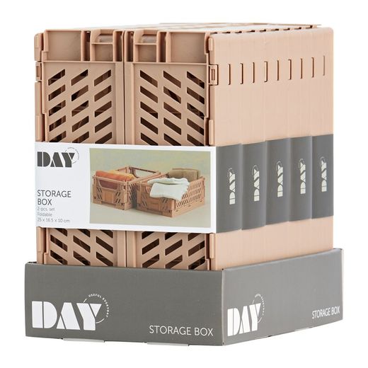 Caja Almacenaje Plegable Arena 25 X 16,5 X 10 Cm Set 2 Piezas