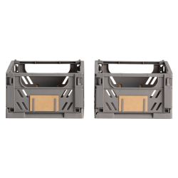 Caja Almacenaje Plegable Gris 17 X 12.5 X 7 Cm Set 2 Piezas