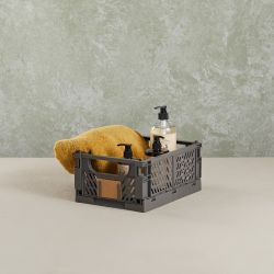 Caja Almacenaje Plegable Gris 33 X 24,5 X 15 Cm