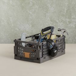 Caja Almacenaje Plegable Gris 50 X 33 X 25 Cm