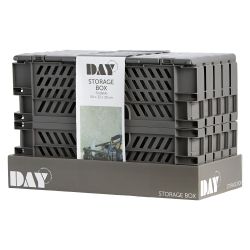 Caja Almacenaje Plegable Gris 50 X 33 X 25 Cm