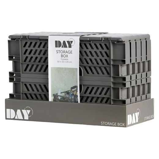 Caja Almacenaje Plegable Gris 50 X 33 X 25 Cm