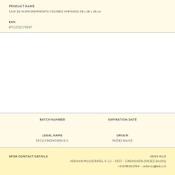 Caja De Almacenamiento Colores Variados 28 X 28 X 28 Cm