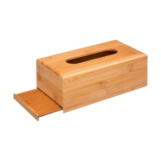 Caja De Bambú Para Pañuelos 25 X 13 X 8,7 Cm