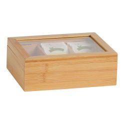 Caja De Bambú Para Infusiones  21 X 16 X 7,5 Cm