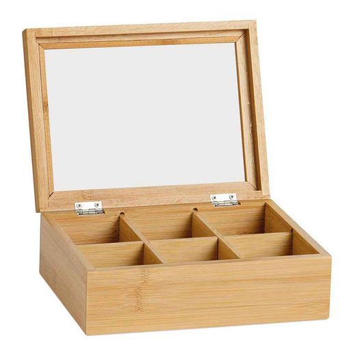 Caja De Bambú Para Infusiones  21 X 16 X 7,5 Cm