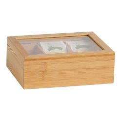 Caja De Bambú Para Infusiones  21 X 16 X 7,5 Cm