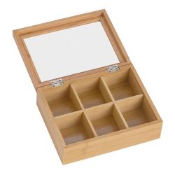 Caja De Bambú Para Infusiones  21 X 16 X 7,5 Cm