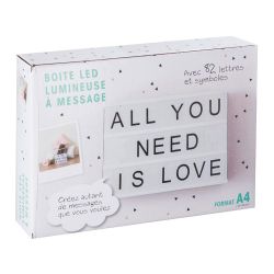 Caja De Mensajes Luminosos 30 X 22  X5.5 Cm A Pilas