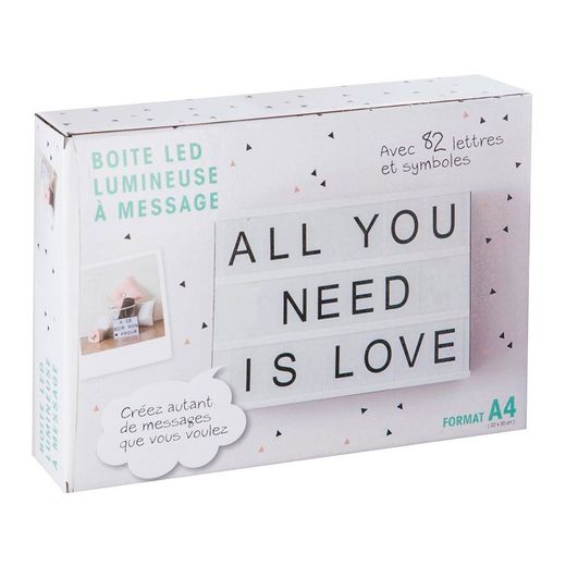 Caja De Mensajes Luminosos 30 X 22  X5.5 Cm A Pilas