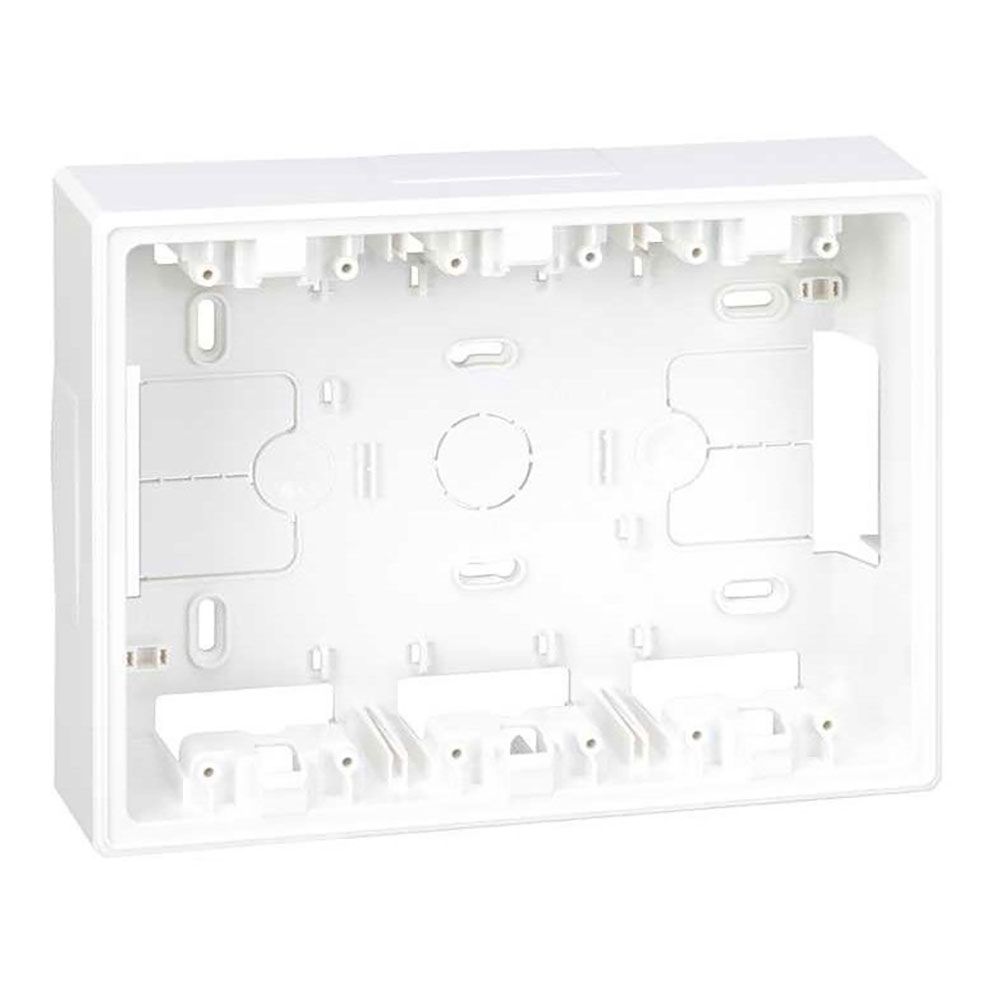 Caja De Superficie Para 3 Elementos Dobles Blanco
