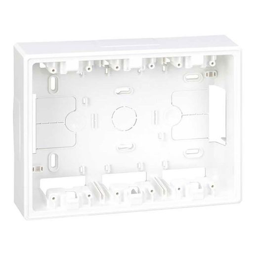 Caja De Superficie Para 3 Elementos Dobles Blanco