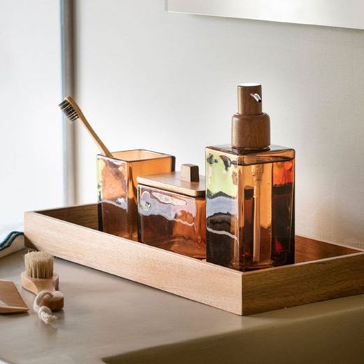 Caja Decorativa De Cristal Marrón