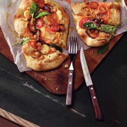 Cuchillos De Asado Polywood Castaño 12,7 Cm Expositor 60 Uds