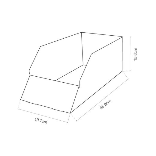 Caja Expositora Material Electrico, 198 X 465 X 155 Mm