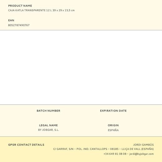 Caja Katla Transparente 12 L 39 X 29 X 15,5 Cm