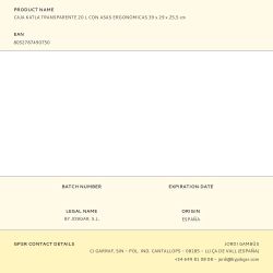 Caja Katla Transparente 20 L Con Asas Ergonomicas 39 X 29 X 25,5 Cm