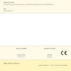 Caja Metálica Con 48 Lápices De Colores Mina Gruesa Ø3,5 Mm Hexagonales