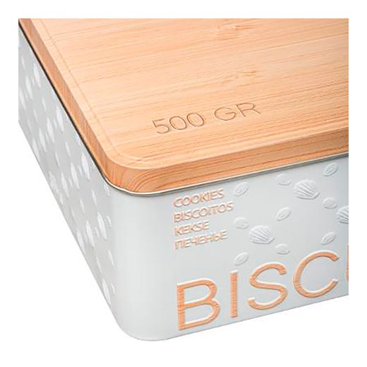 Caja Metálica Modelo Scandi Nature Para Galletas 500 G