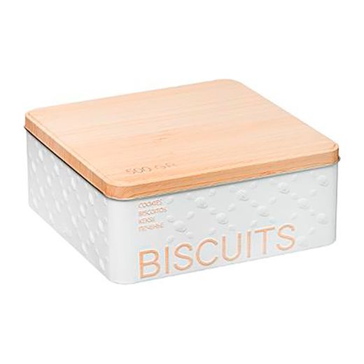 Caja Metálica Modelo Scandi Nature Para Galletas 500 G