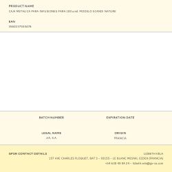 Caja Metálica Modelo Scandi Nature Para Infusiones Para 100 Uds