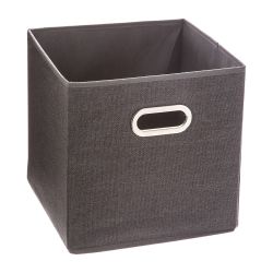 Caja Organizadora Color Gris Oscuro Para Estanteria 31 X 31 Cm