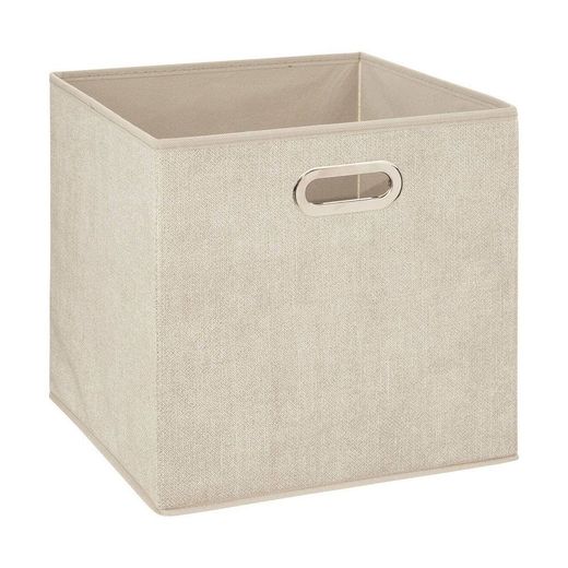 Caja Organizadora Para Estantería, Color Beige, 31 X 31 X 31 Cm