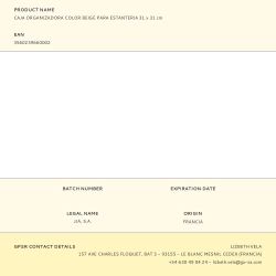 Caja Organizadora Para Estantería, Color Beige, 31 X 31 X 31 Cm