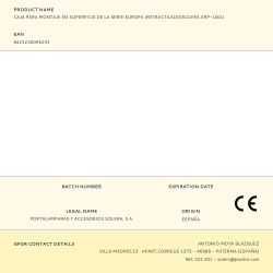 Caja Para Montaje En Superficie De La Serie Europa (Retractilado)Solera Erp-100U