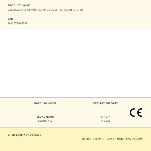 Calculadora Científica M240 Sunset Verde En Blister