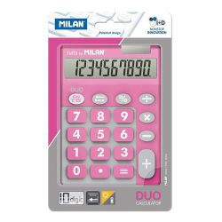 Calculadora Duo 10 Digitos Rosa Teclas Grandes En Blister