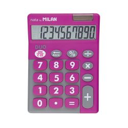 Calculadora Duo 10 Digitos Rosa Teclas Grandes En Blister